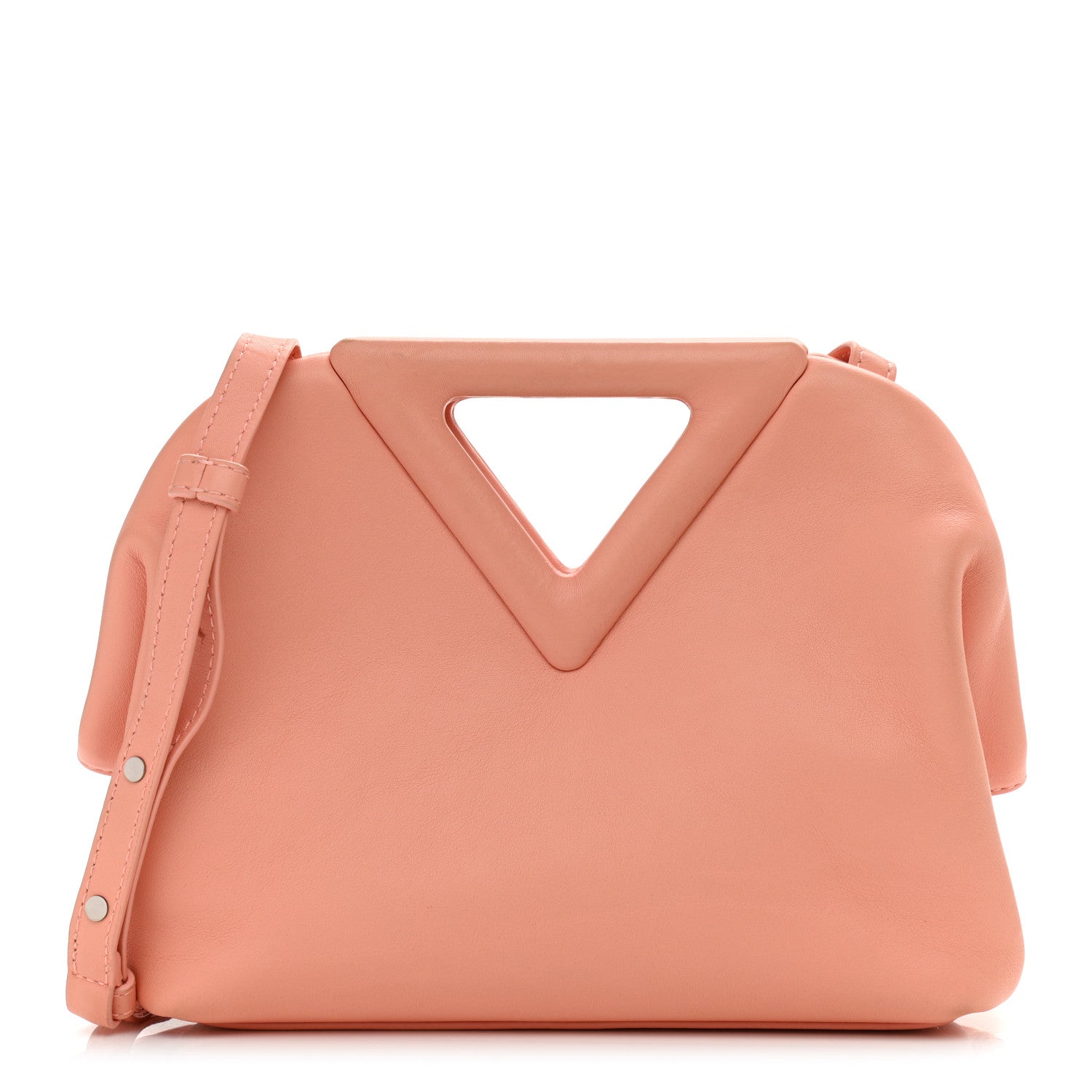 Bottega Veneta Calfskin Small The Point Triangle Bag Peachy 1 of 8