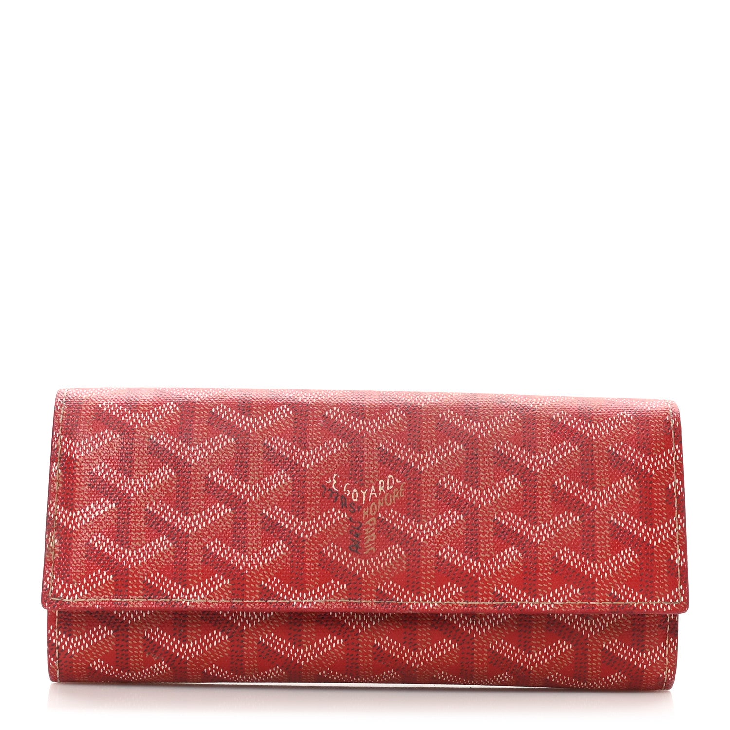 Goyard Goyardine Varenne Long Wallet Red 1 of 8
