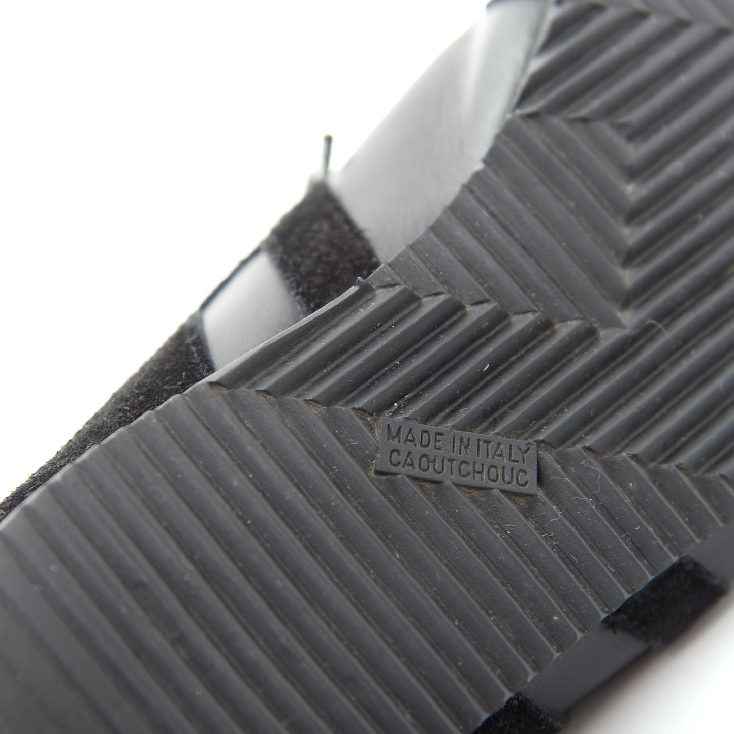 Calfskin Suede Goatskin Mens Tie Break Sneakers 38 Black