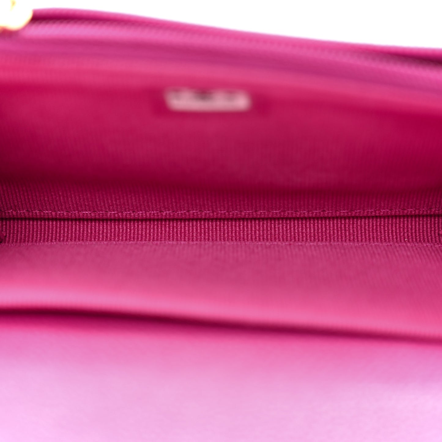 Caviar Quilted Flap Card Holder Wallet Purple