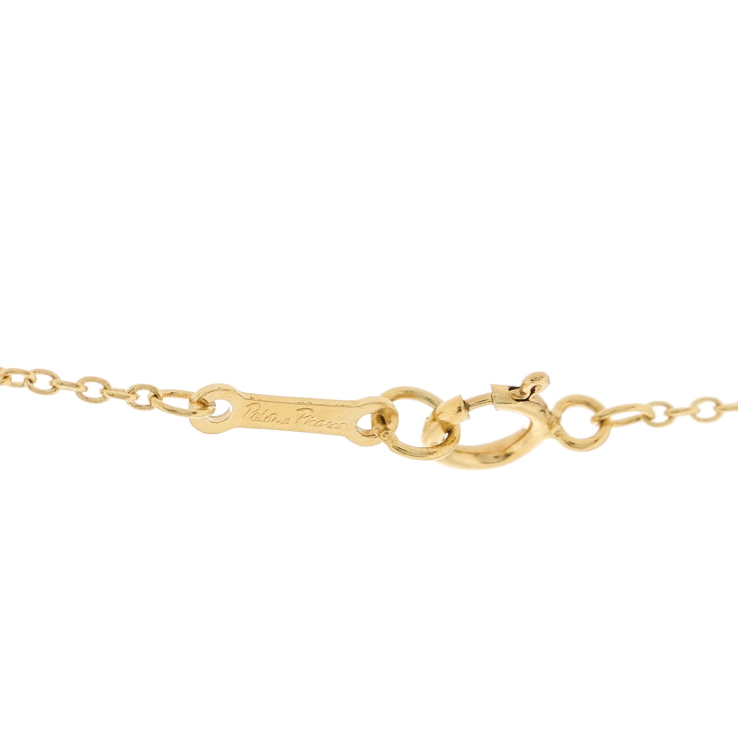 18K Yellow Gold Mini Paloma Picasso Loving Heart Pendant Necklace