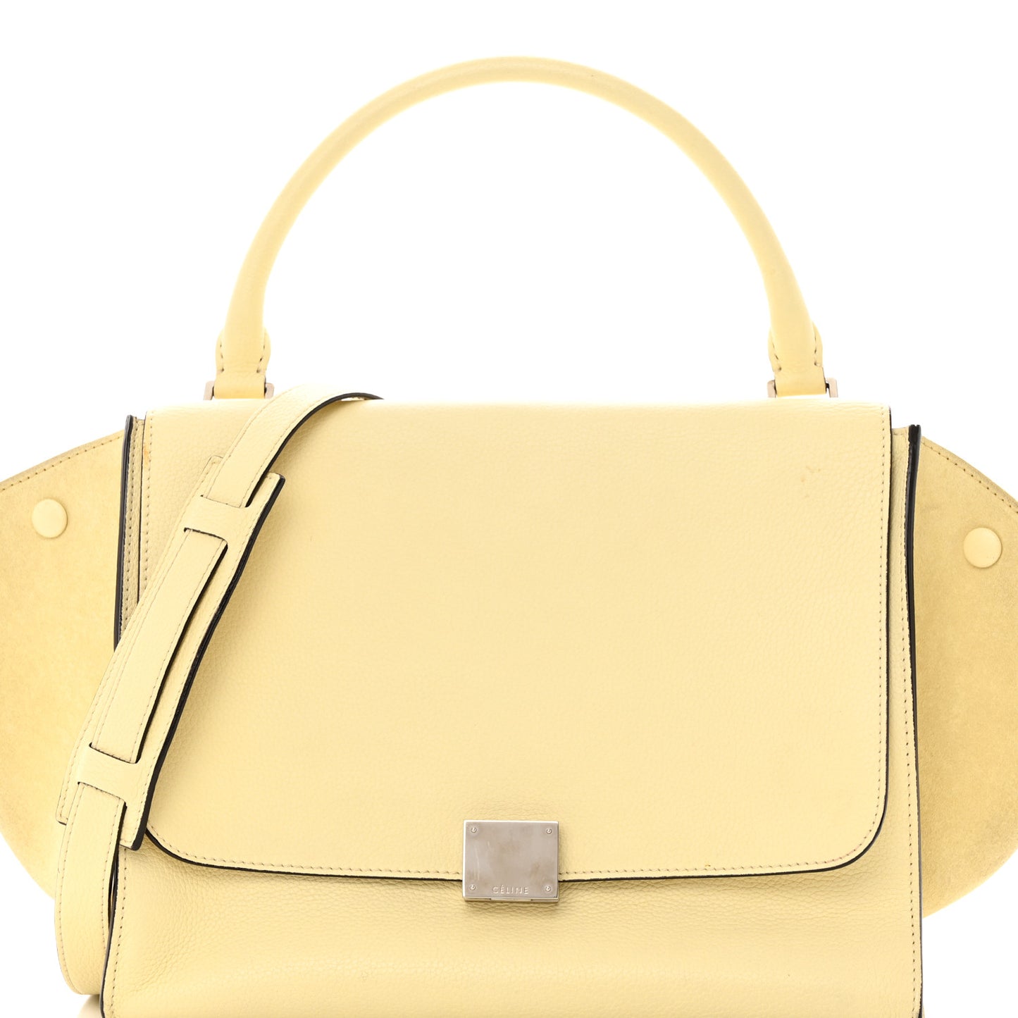 Drummed Calfskin Suede Medium Trapeze Butter