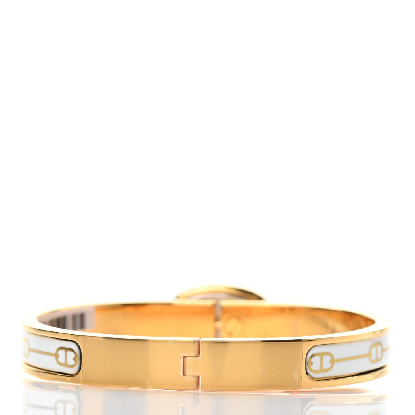 Enamel Mini Farandole Clic Chaine D'Ancre Bracelet Or White