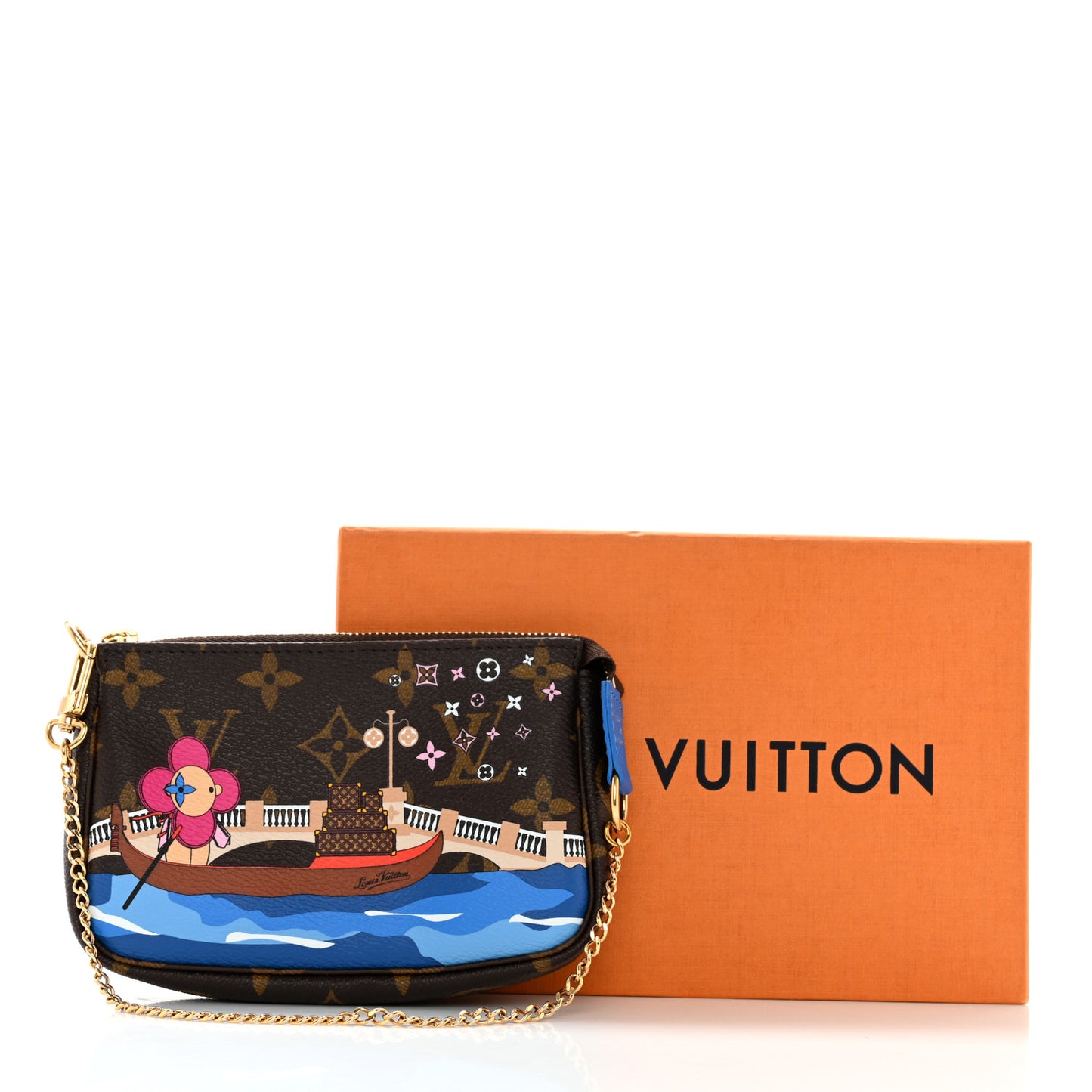Monogram 2019 Christmas Animation Mini Venice Pochette Accessories Blue