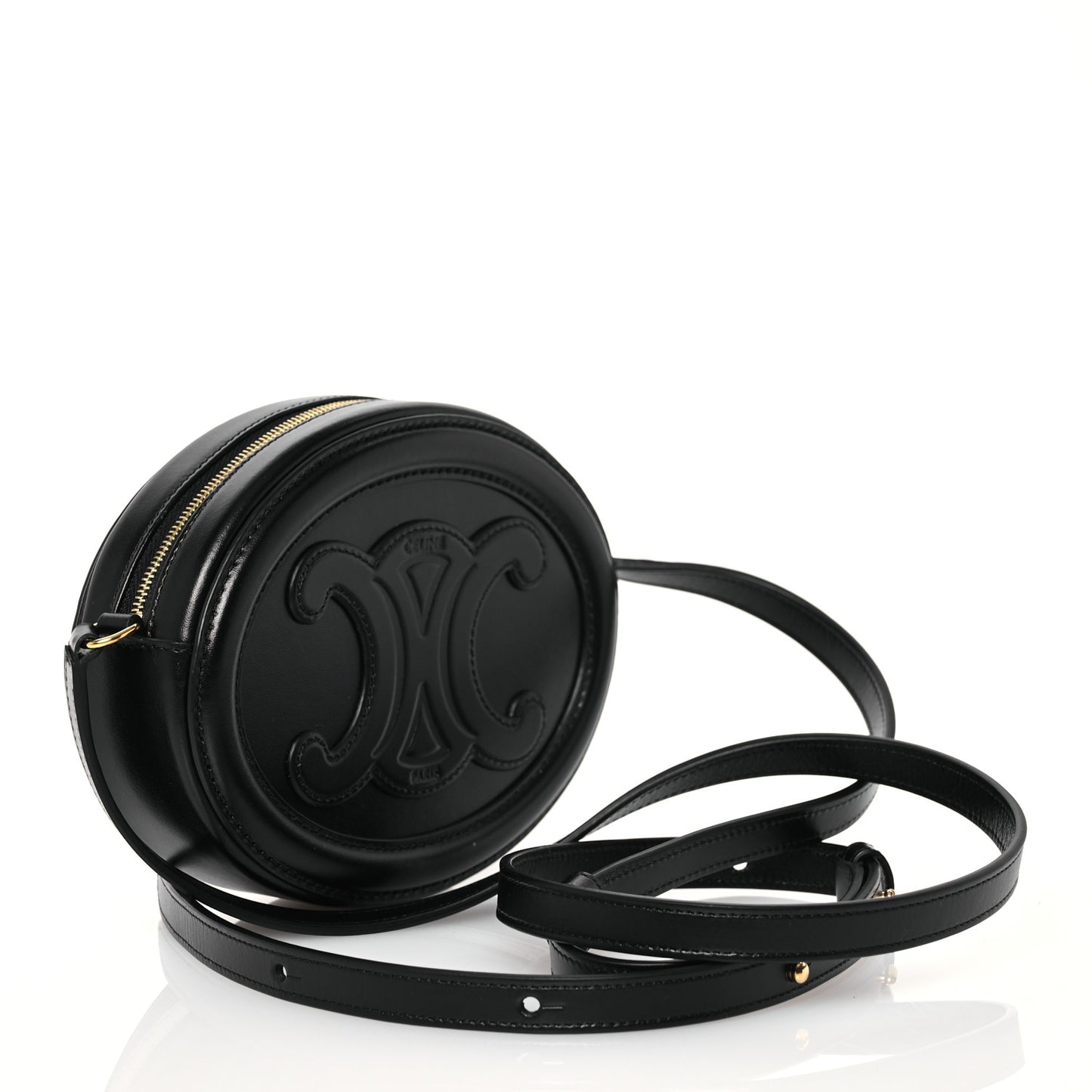Smooth Calfskin Cuir Triomphe Oval Bag Black