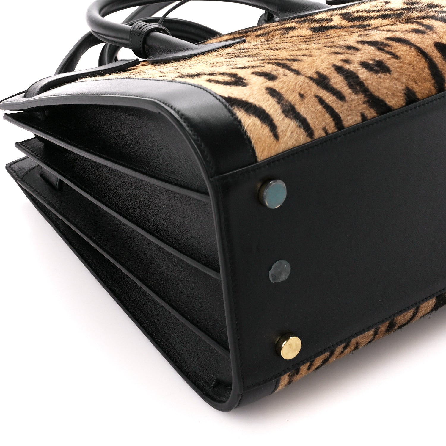 Saint Laurent Calf Hair Leopard Print Small Sac De Jour Black 11 of 12