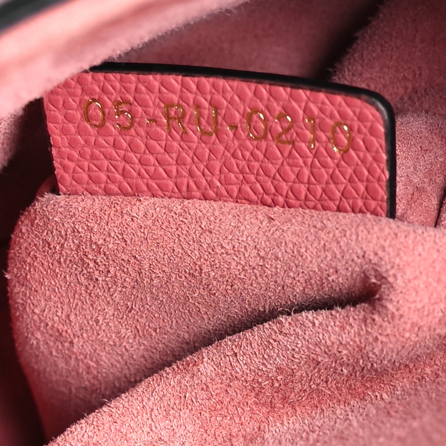 Grained Calfskin Mini Saddle Bag Pink