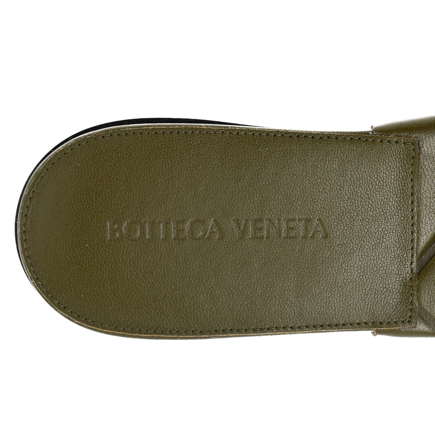 Bottega Veneta Nappa Quilted Rubber Lido Flat Sandals 39 Khaki 6 of 7