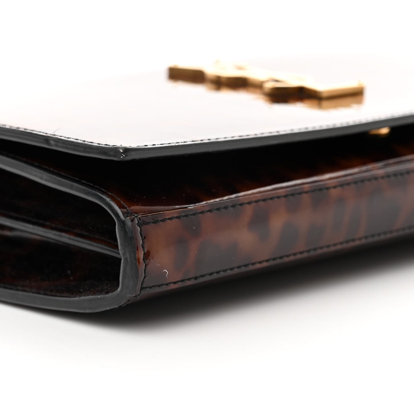 Patent Monogram Chain Wallet Tortoiseshell