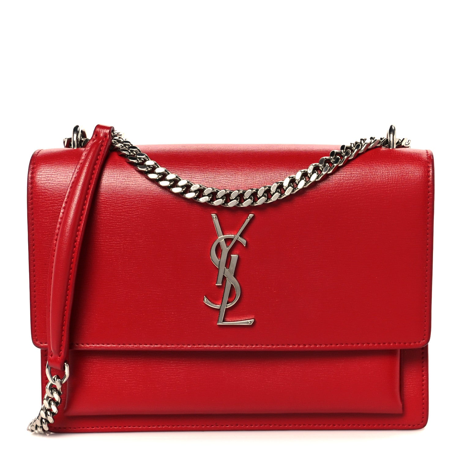 Saint Laurent Calfskin Medium Monogram Sunset Rouge Eros 1795654