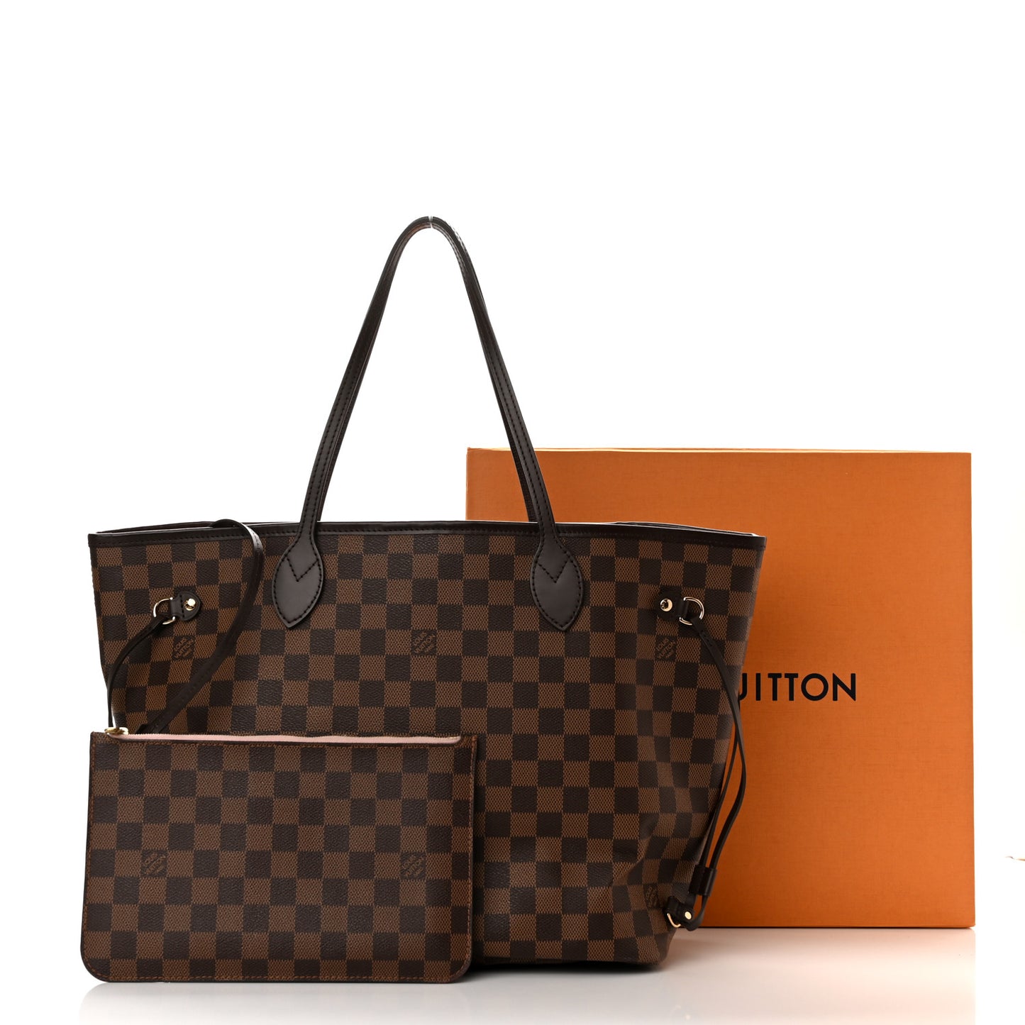 Damier Ebene Neo Neverfull MM Rose Ballerine