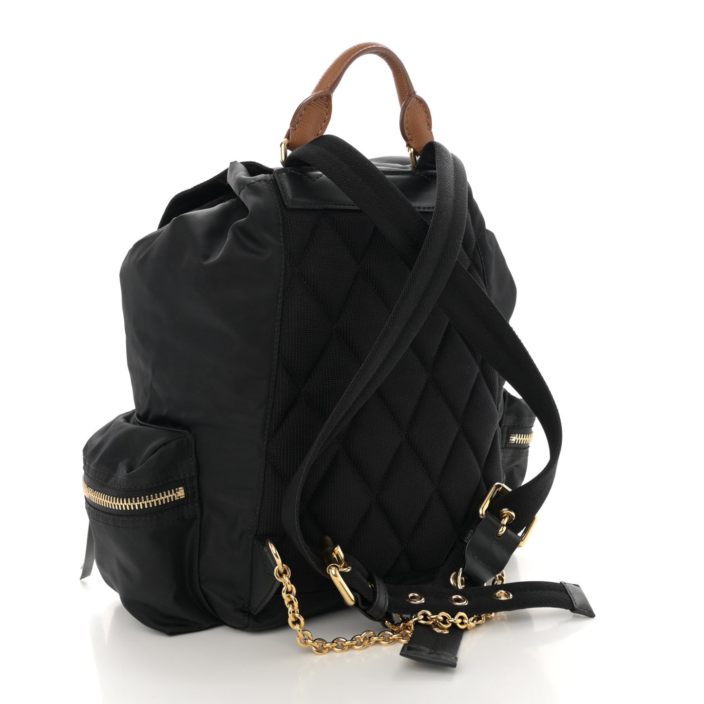 Nylon Medium Rucksack Backpack Black