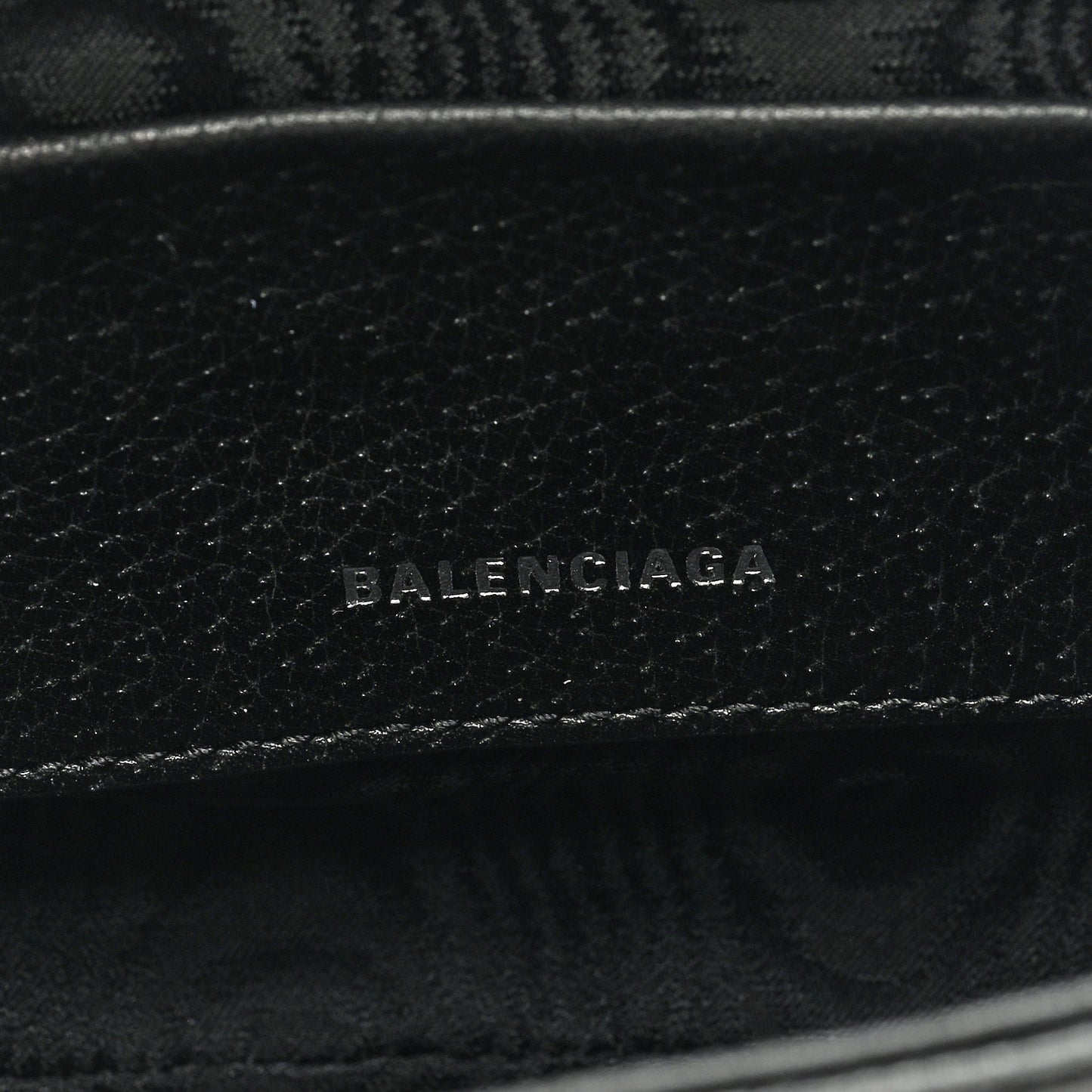 X BALENCIAGA BB Monogram Calfskin Web Mini Jackie 1961 Hobo Black