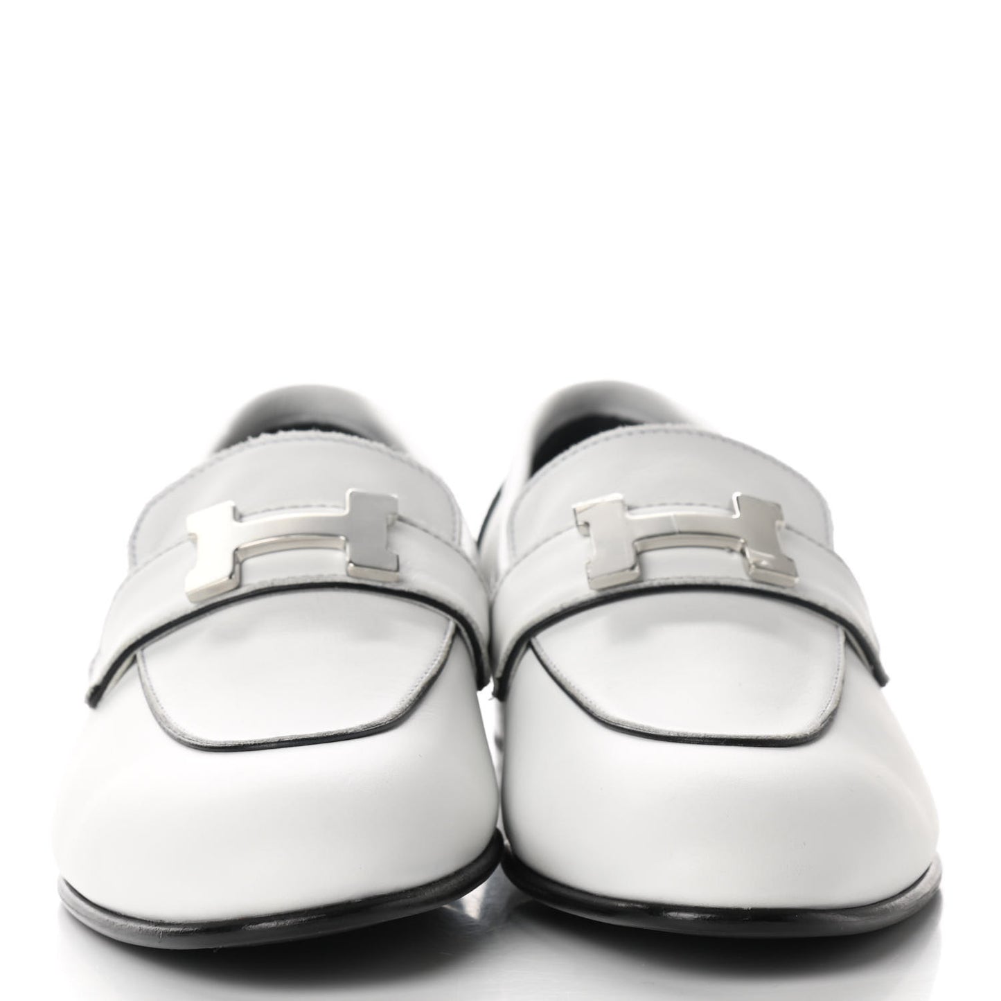 Calfskin Womens Paris Loafers 36.5 White