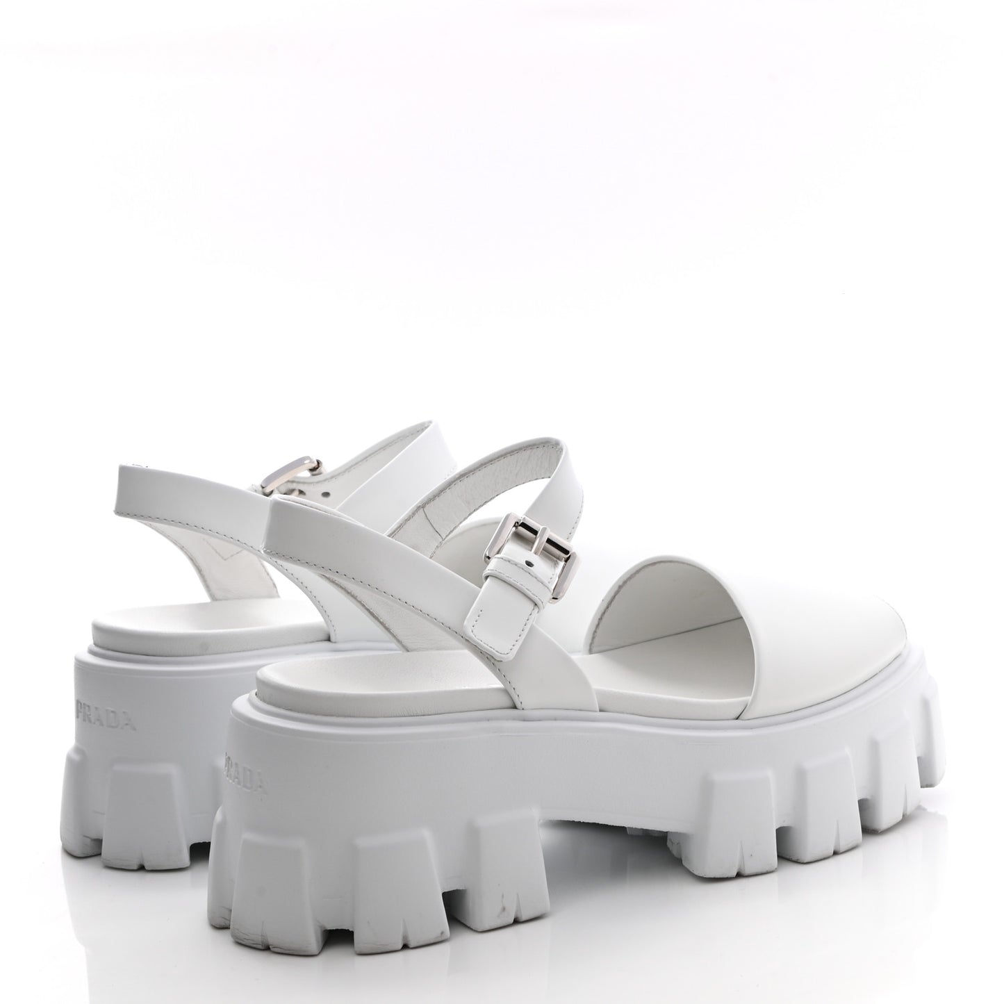 Spazzolato Monolith 55mm Sandals 35 White