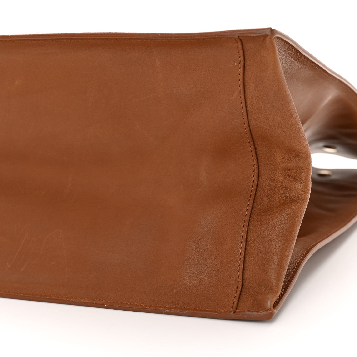 Saint Laurent Raffia Linen Calfskin Rive Gauche Tote Naturale Brown 9 of 10