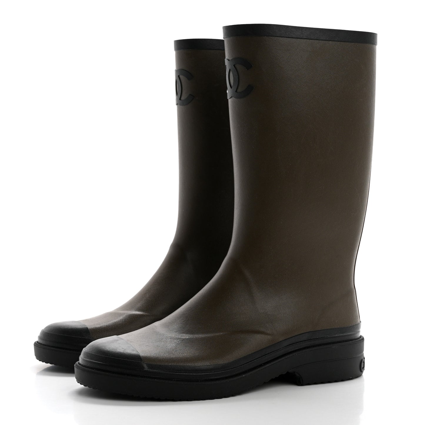 Caoutchouk CC High Boots 41 Khaki Black