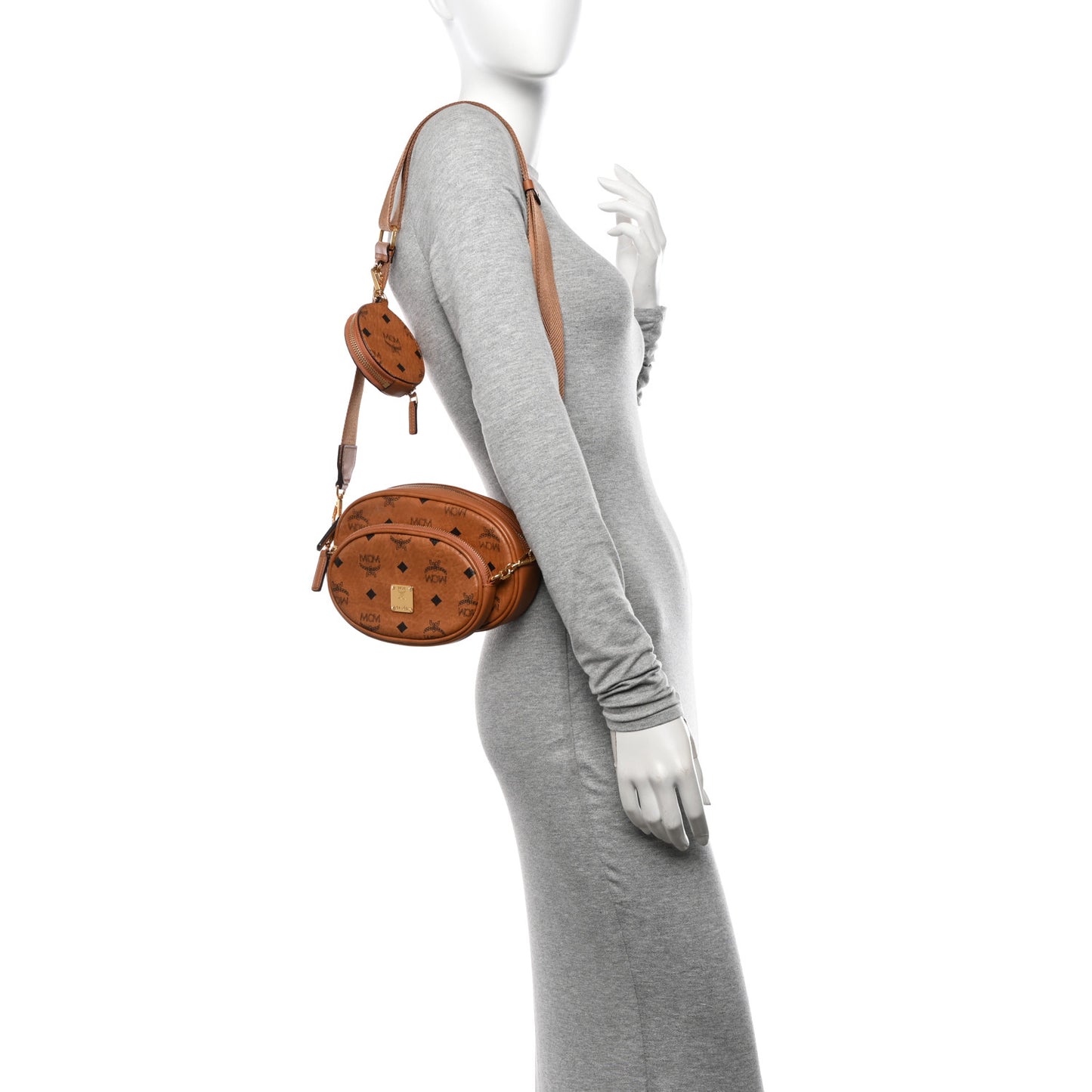 Visetos Small Aren Multifunction Crossbody Pouch Cognac