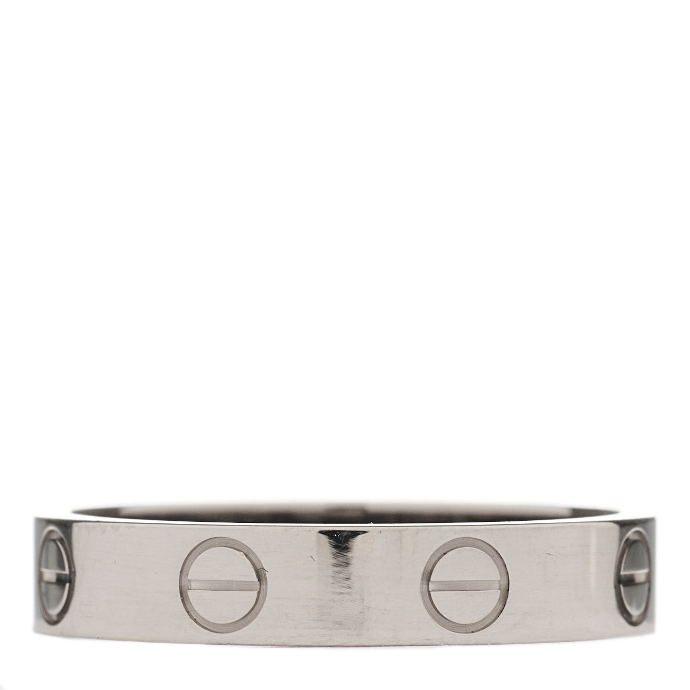 18K White Gold 3.5mm LOVE Wedding Band Ring 53 6.5