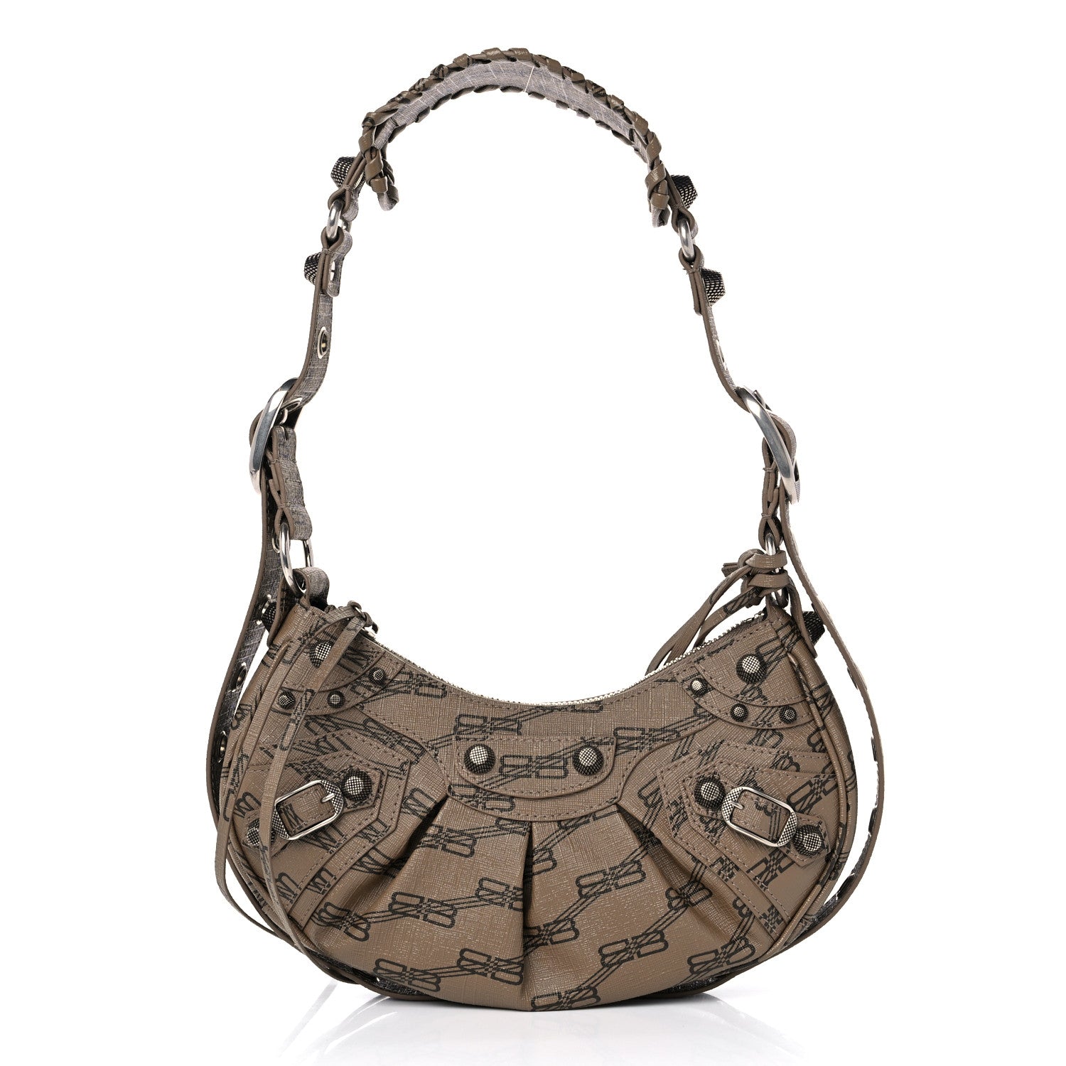 Balenciaga Coated Canvas BB Monogram Le Cagole Shoulder Bag XS Beige Brown 3 of 10