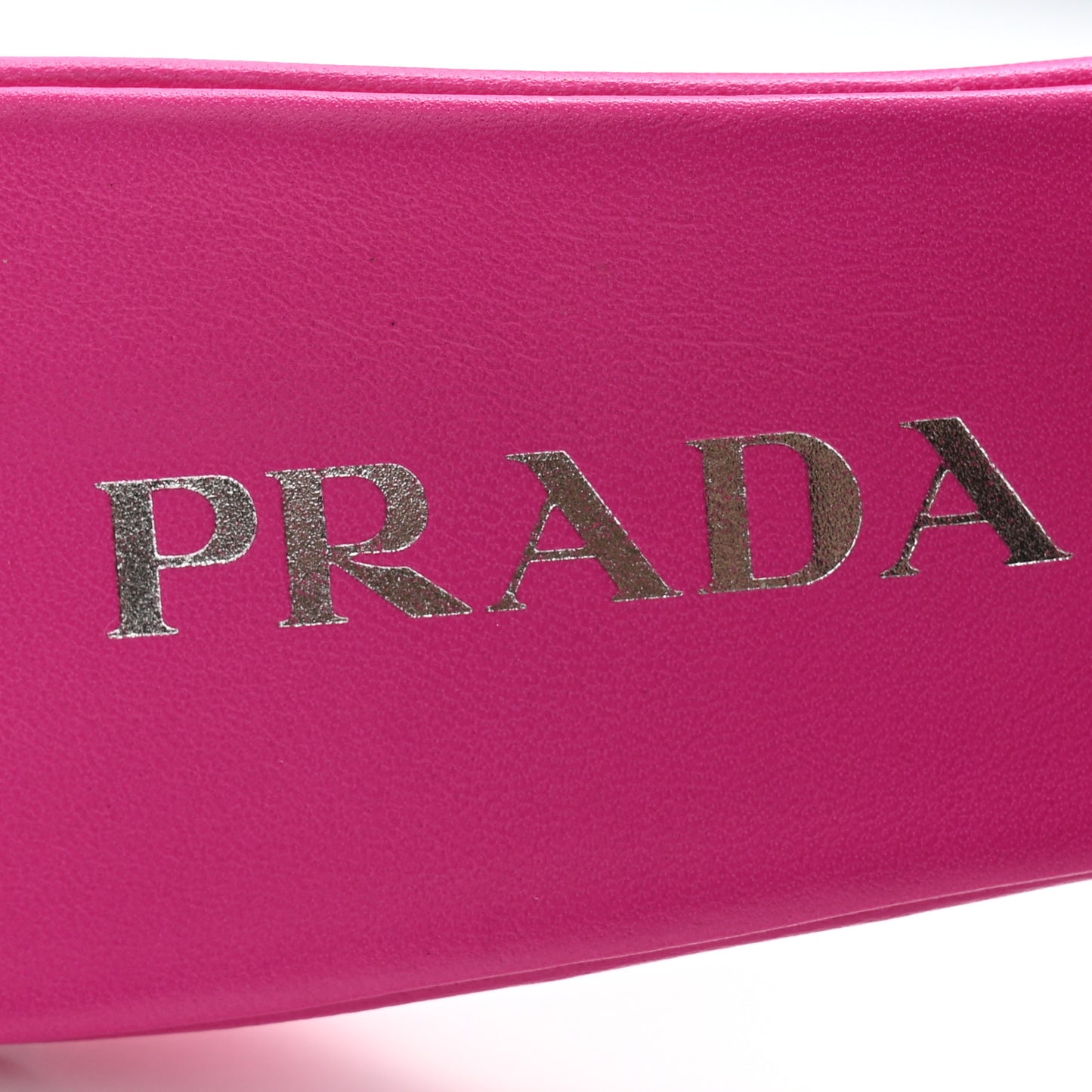 Nappa Soft Padded Metal Triangle Logo 65mm Slide Sandals 38 Begonia Fluo