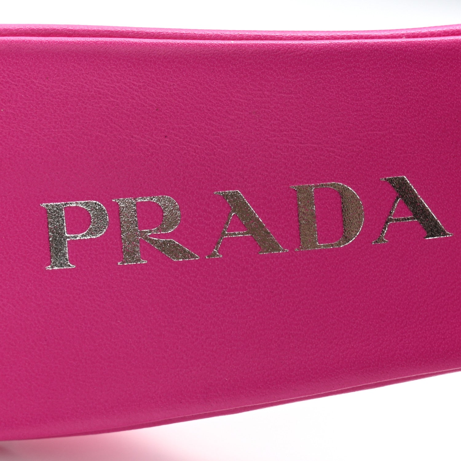 Prada Nappa Soft Padded Metal Triangle Logo 65mm Slide Sandals 38 Begonia Fluo 6 of 8
