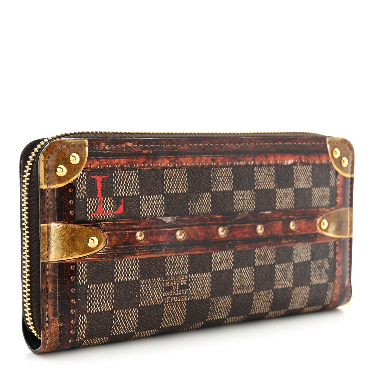 Transformed Damier Ebene Time Trunk Zippy Wallet