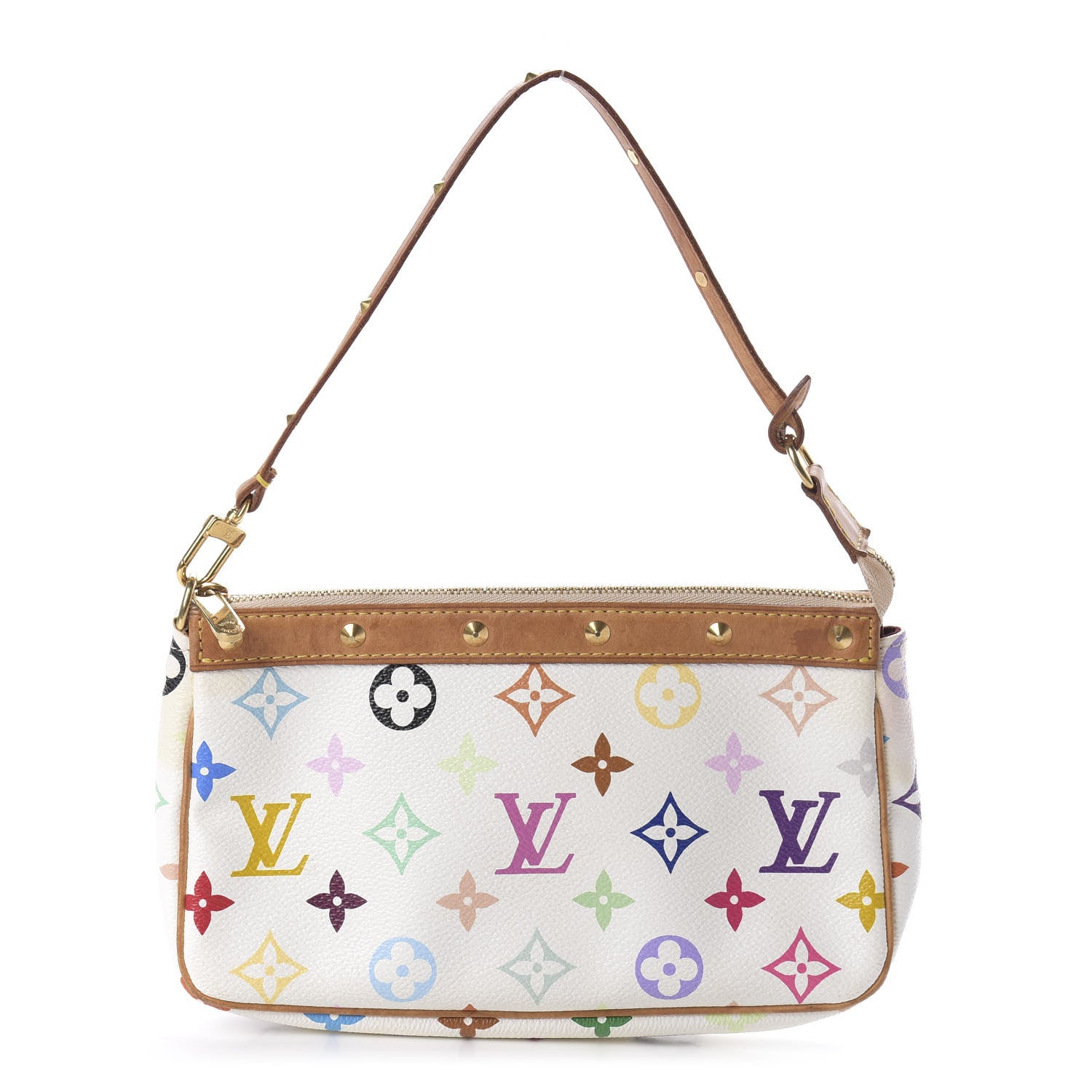 Louis Vuitton Monogram Multicolor Pochette Accessories White 1 of 11