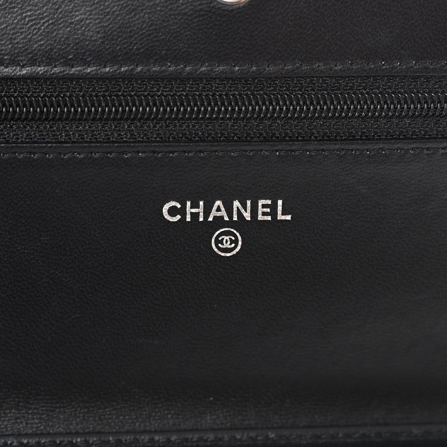 Chanel Lambskin Quilted Wallet On Chain WOC Black 6 of 14