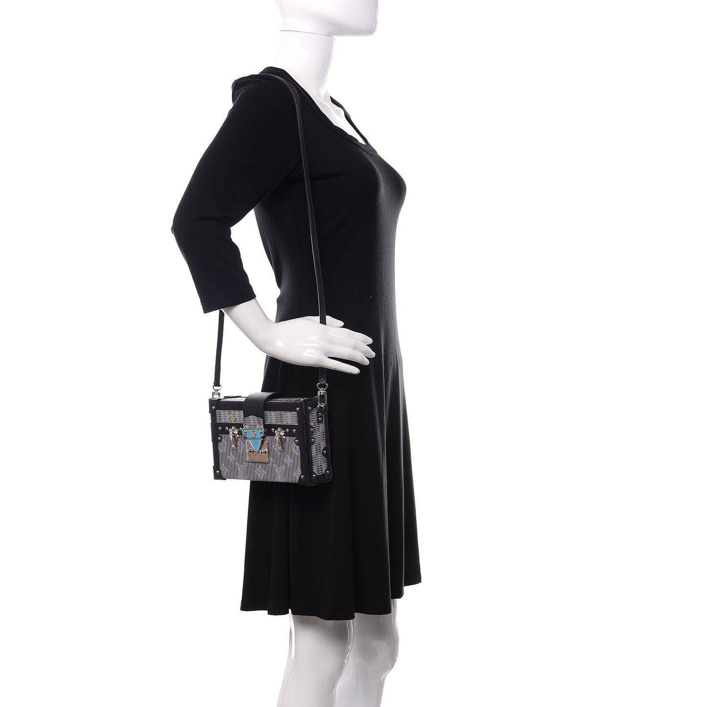 Calfskin Monogram LV Pop Petite Malle Blue