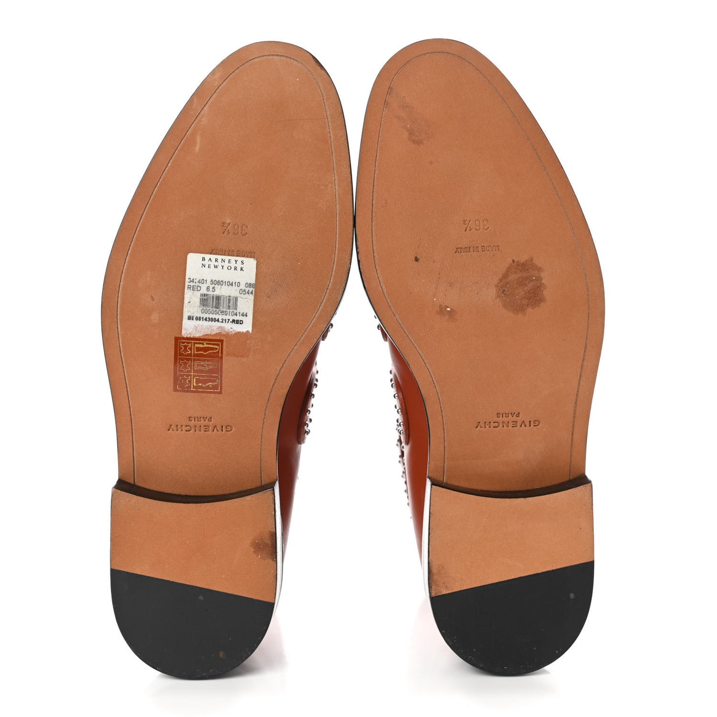Calfskin Studded Prue Buckle Bootie 36.5 Cognac