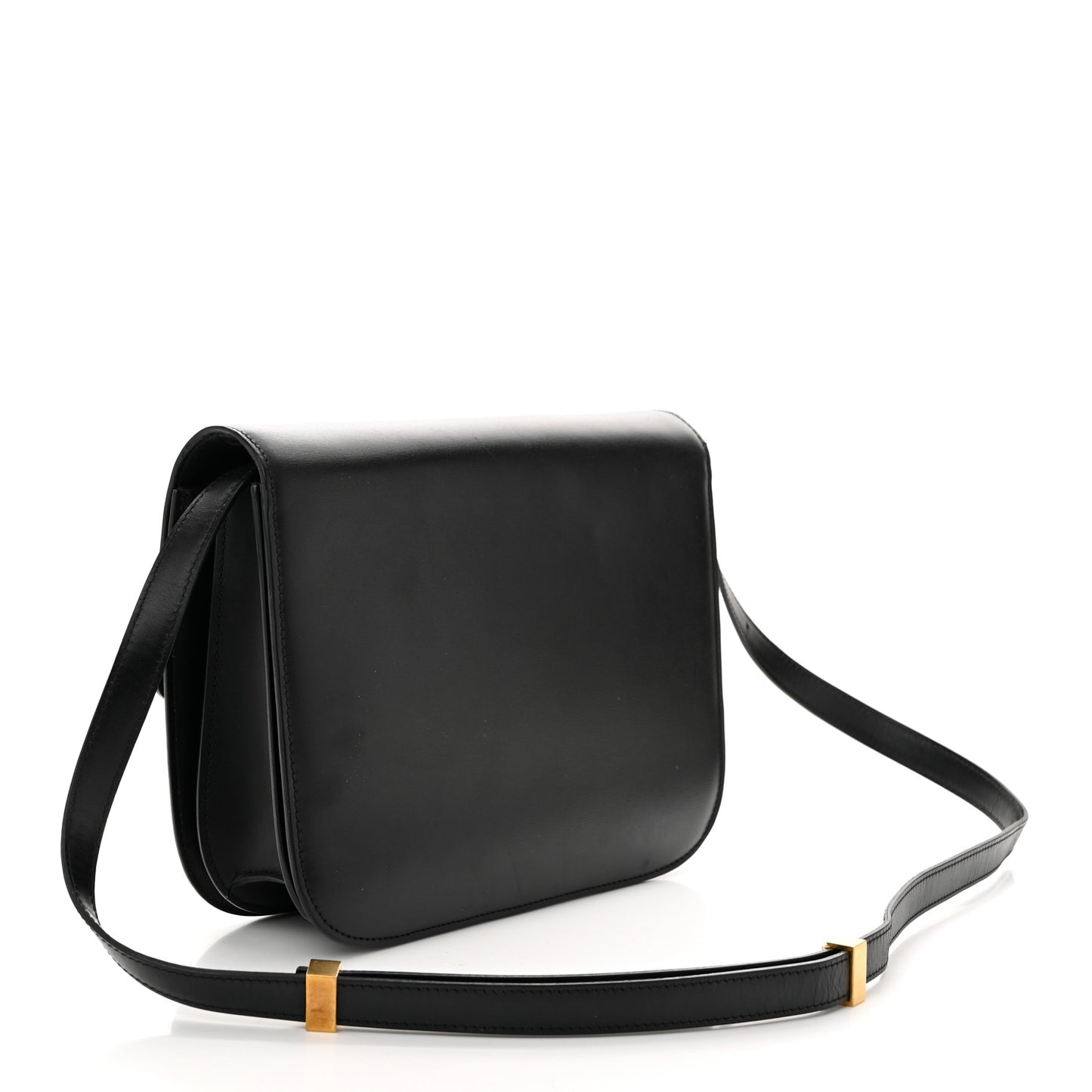 Box Calfskin Medium Classic Box Flap Bag Black