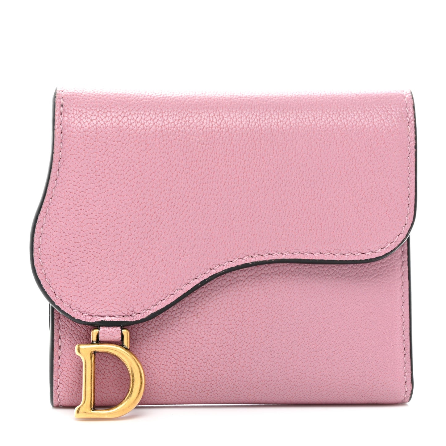 Goatskin Saddle Lotus Wallet Pink