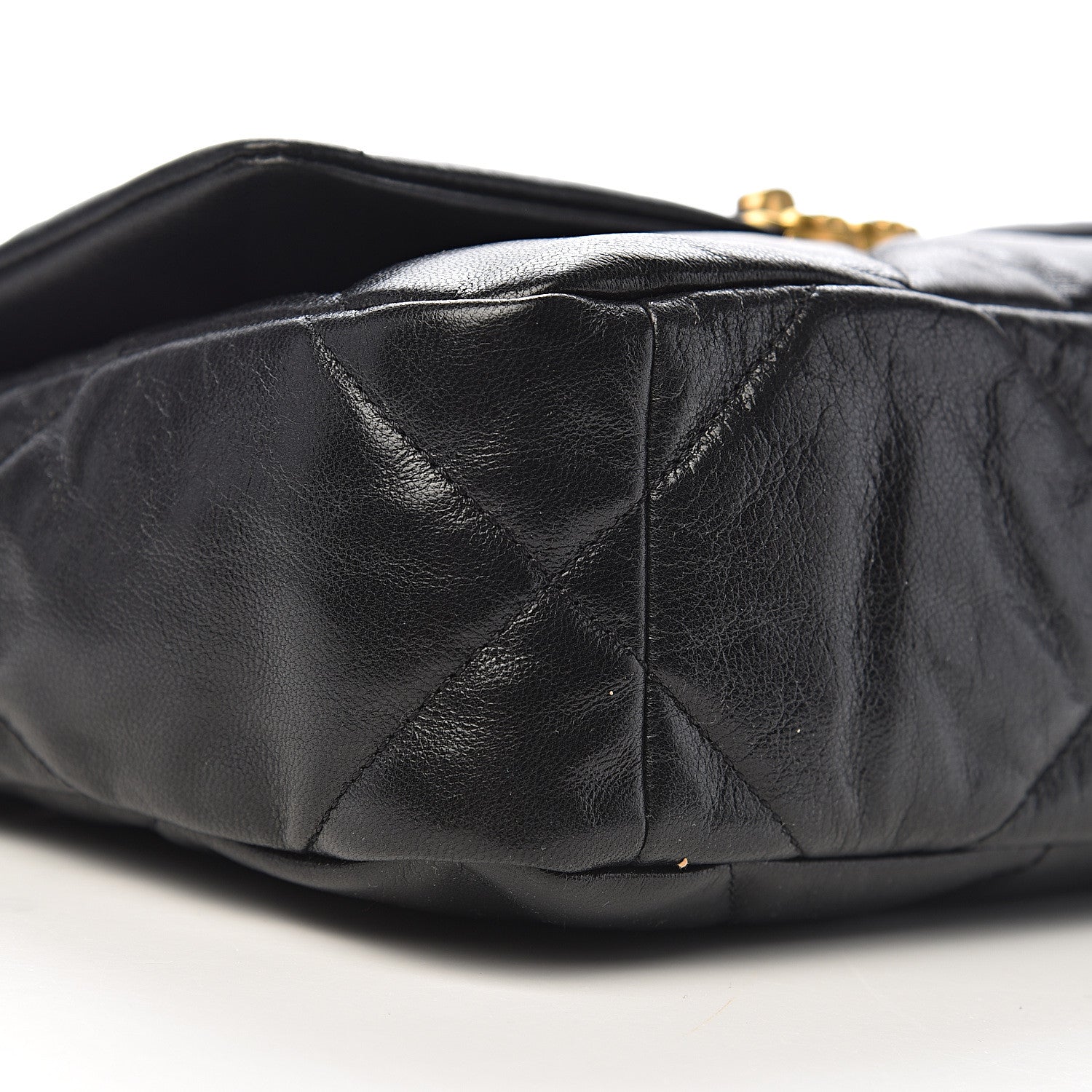 Chanel Goatskin Quilted Medium 19 Flap Black 8 of 10