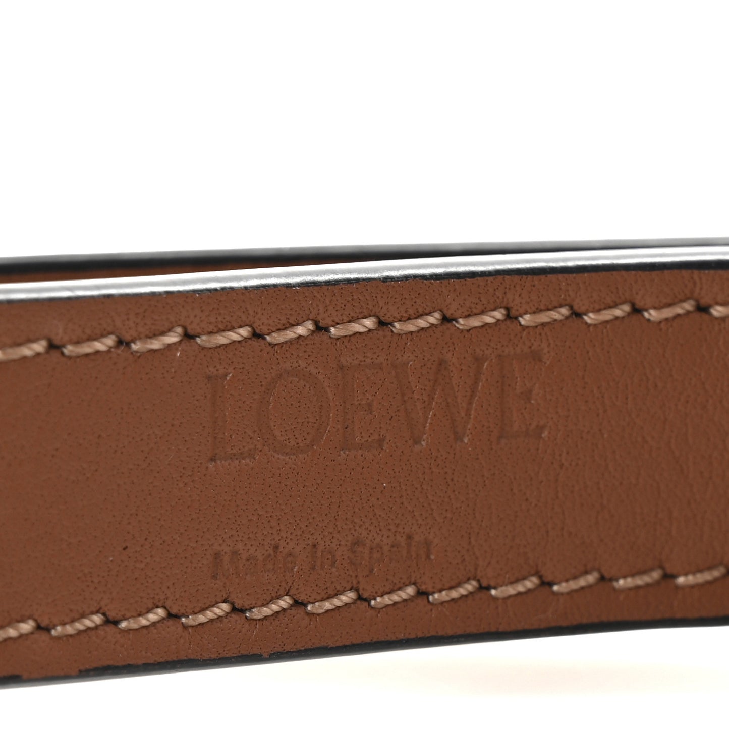 Calfskin Braided Short Strap Tan Black