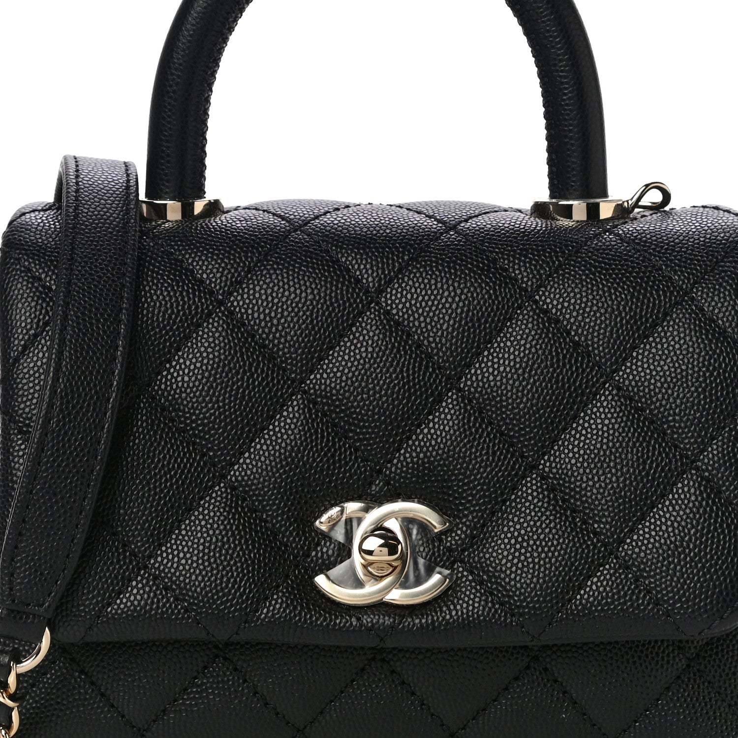 Chanel Caviar Quilted Extra Mini Coco Handle Flap Black 10 of 10