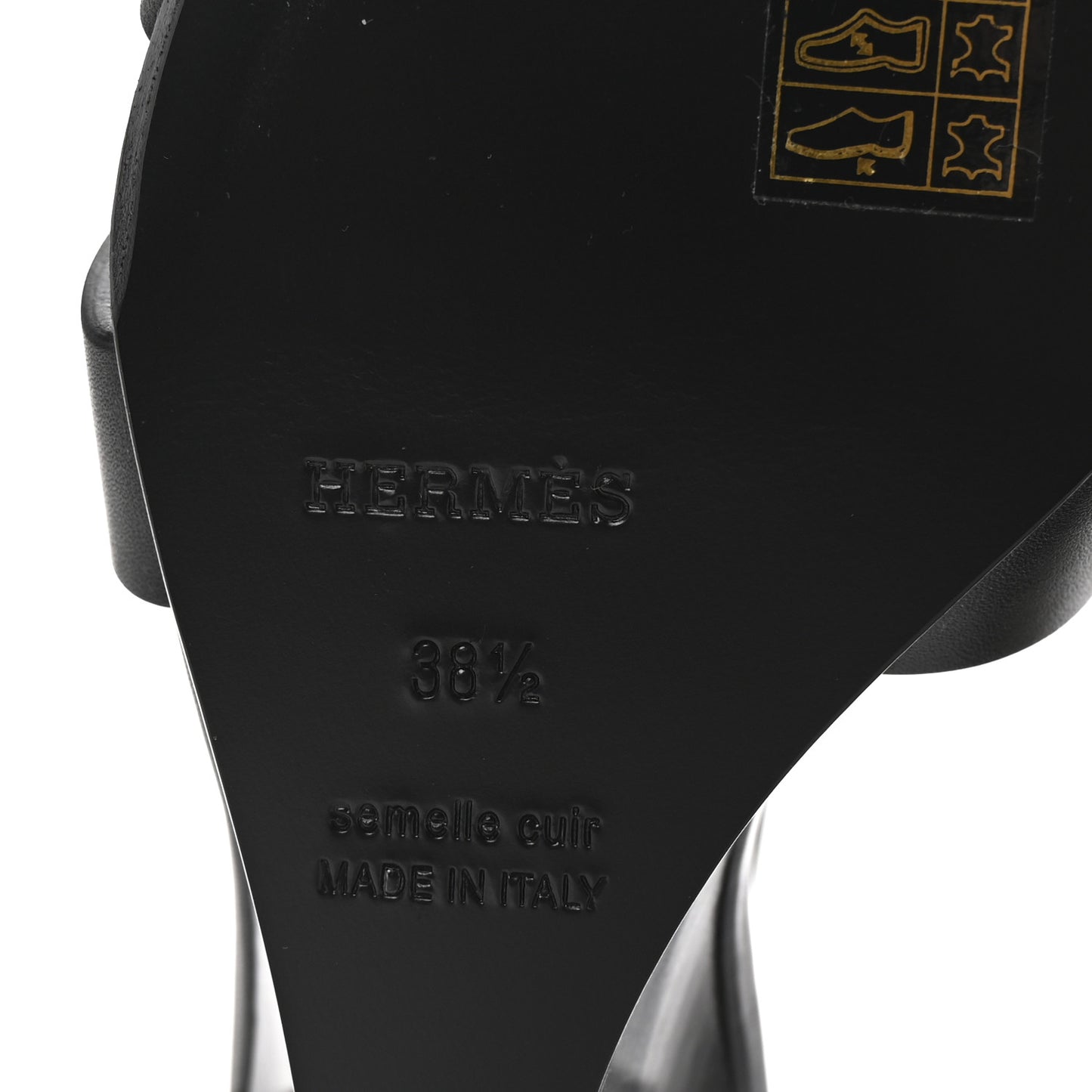 Calfskin Legend Wedge Sandals 38.5 Black