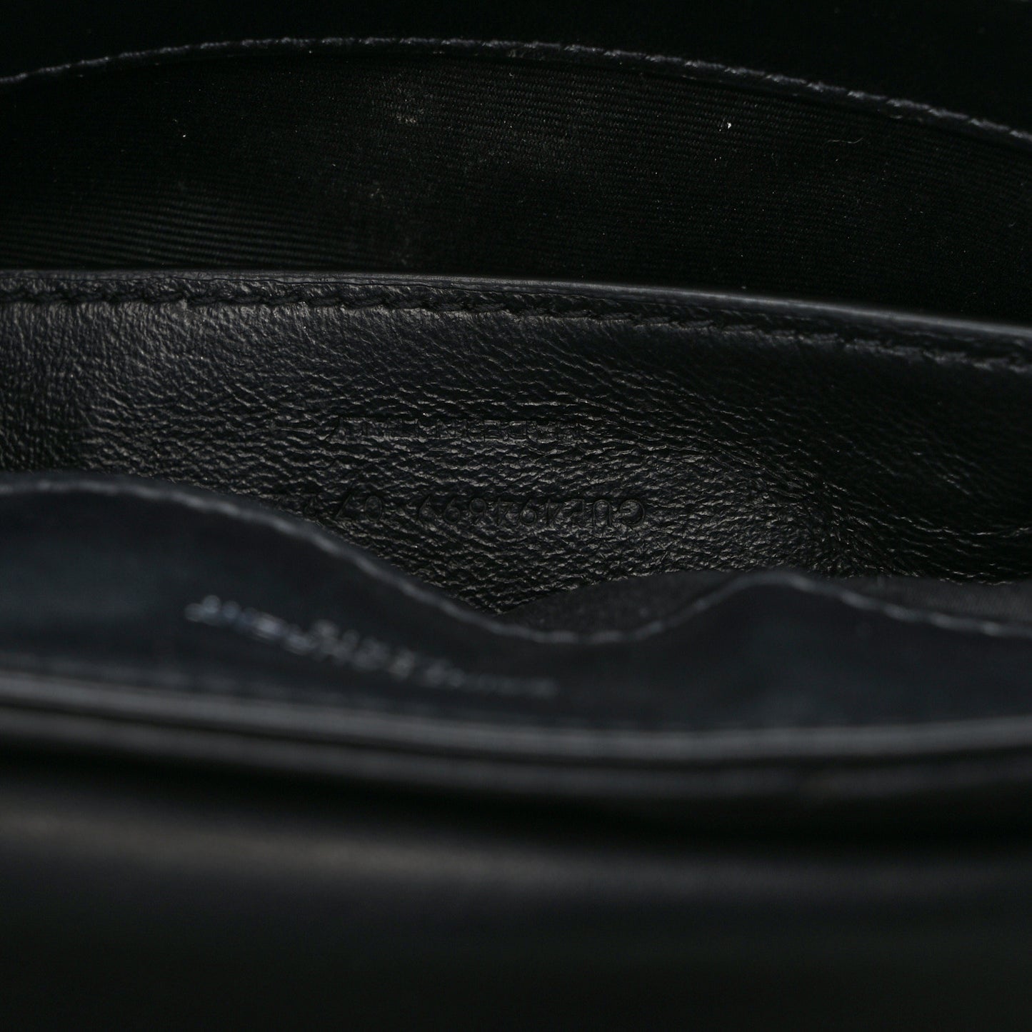 Calfskin Y Quilted Monogram Small Loulou Chain Satchel Black