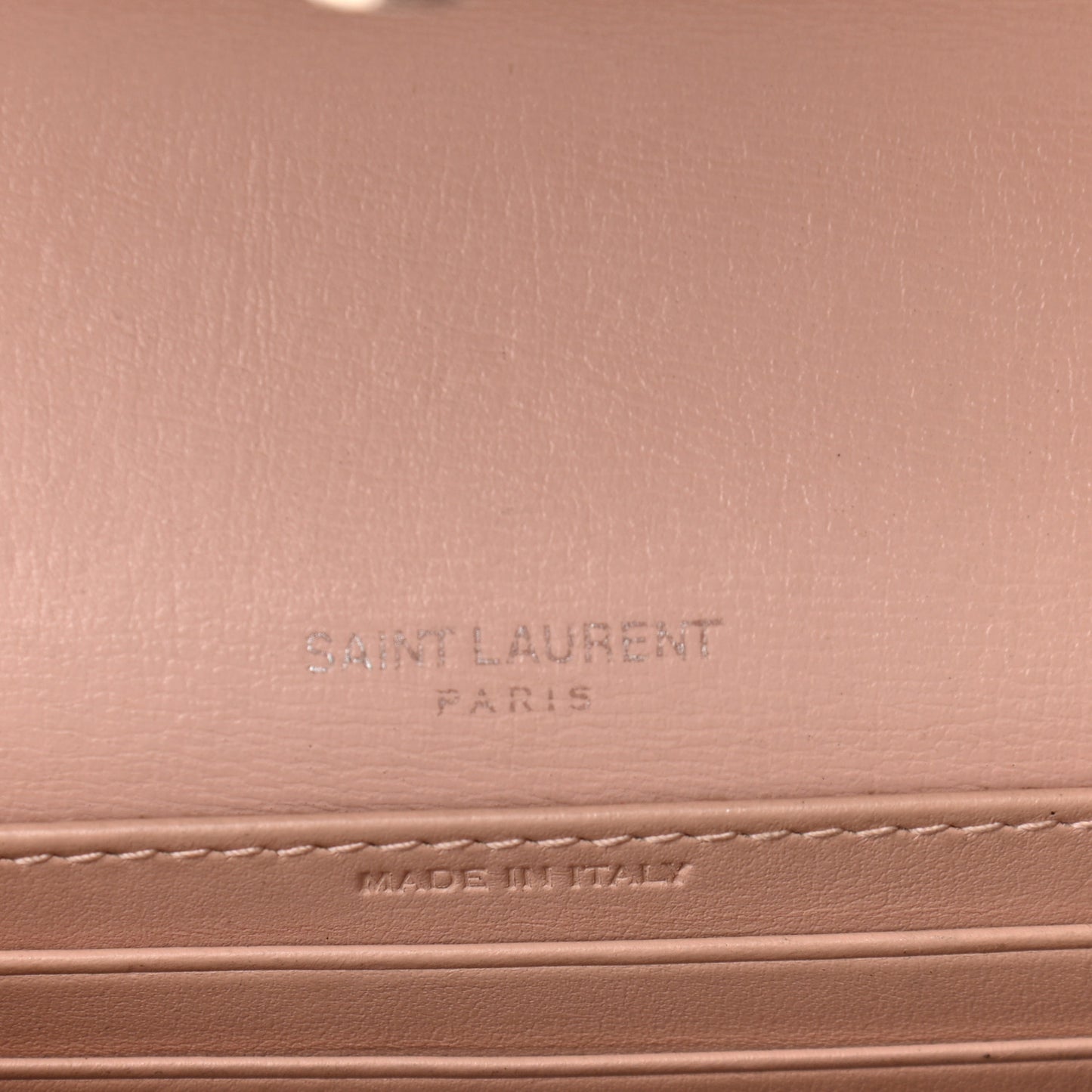 Calfskin Monogram Sunset Chain Wallet Light Pink