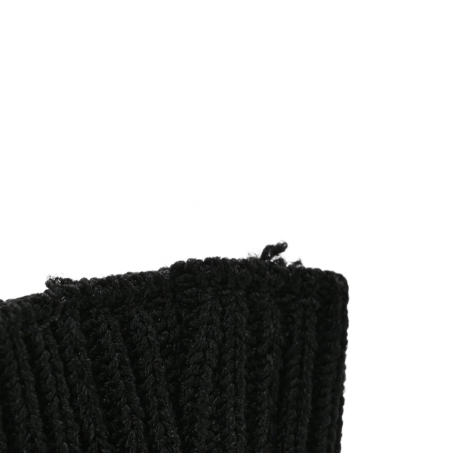 Textured Recycled Knit Logo Extreme Pointed Toe Knife 2.0 Booties 38 Black