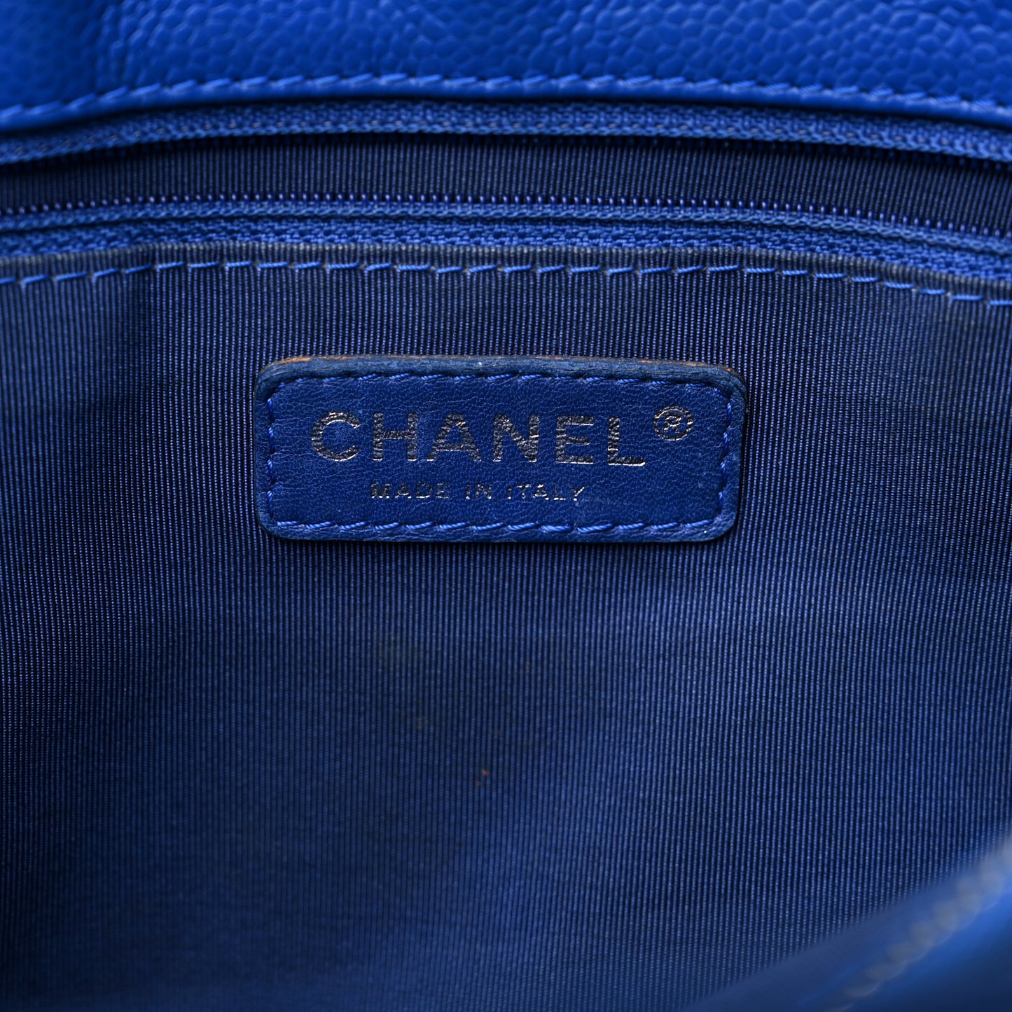 Caviar Quilted Grand Shopping Tote GST Blue