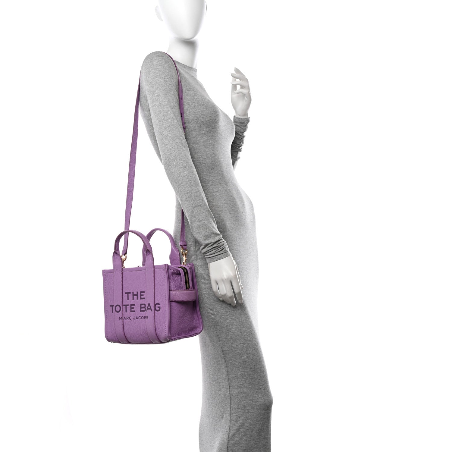Marc Jacobs Grained Calfskin Small The Tote Bag Regal Orchid 2 of 11