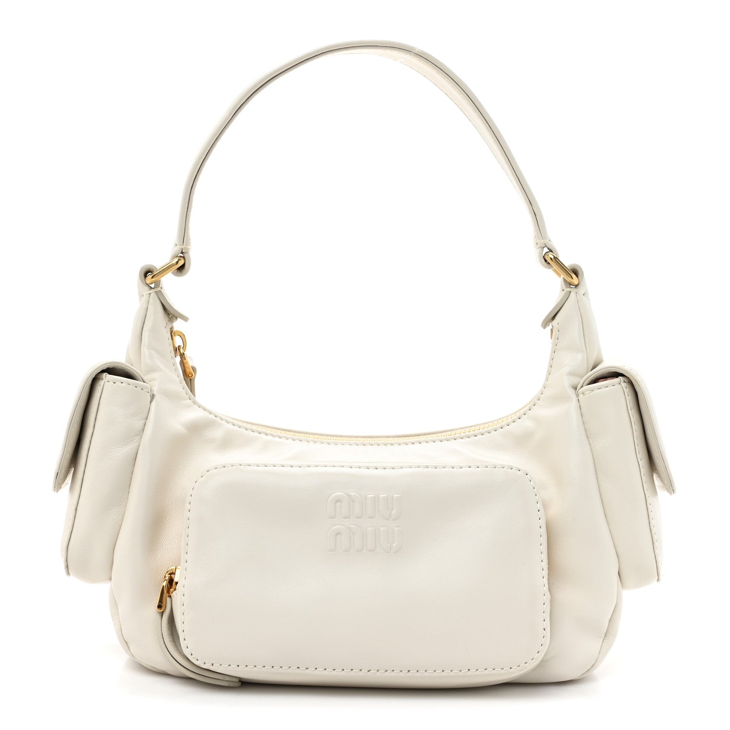 Miu Miu Nappa Multi Pocket Bag White 1683080 – FASHIONPHILE