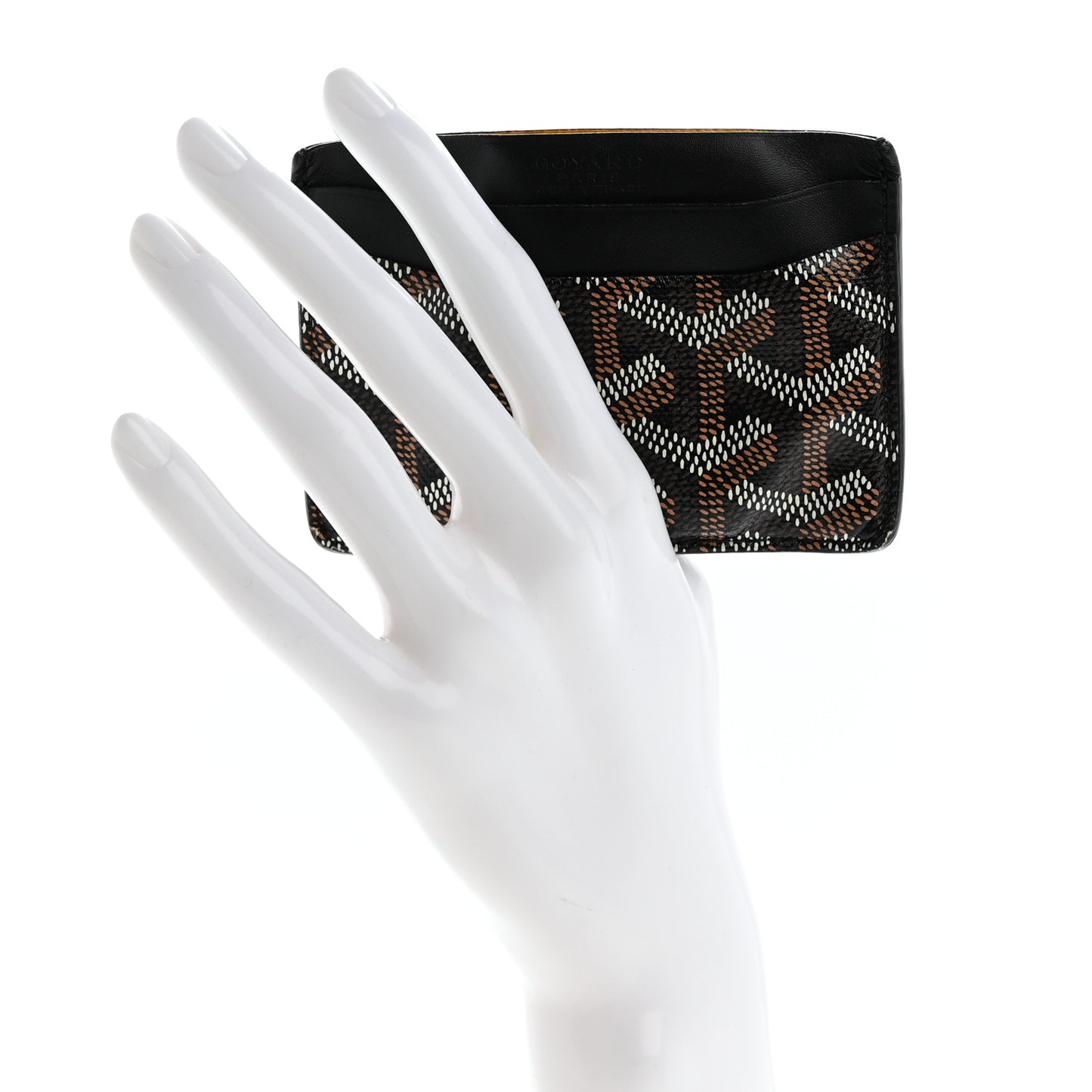 Goyardine Saint Sulpice Card Holder Black