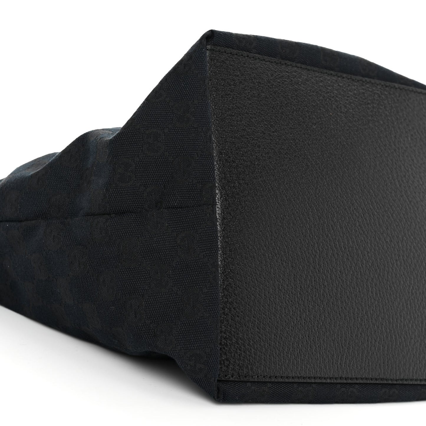 GG Monogram Small Web Handle Bucket Tote Black