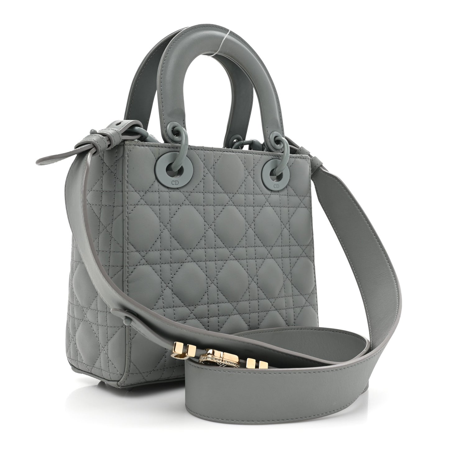 Ultra Matte Calfskin Cannage Small My ABCDior Lady Dior Gray