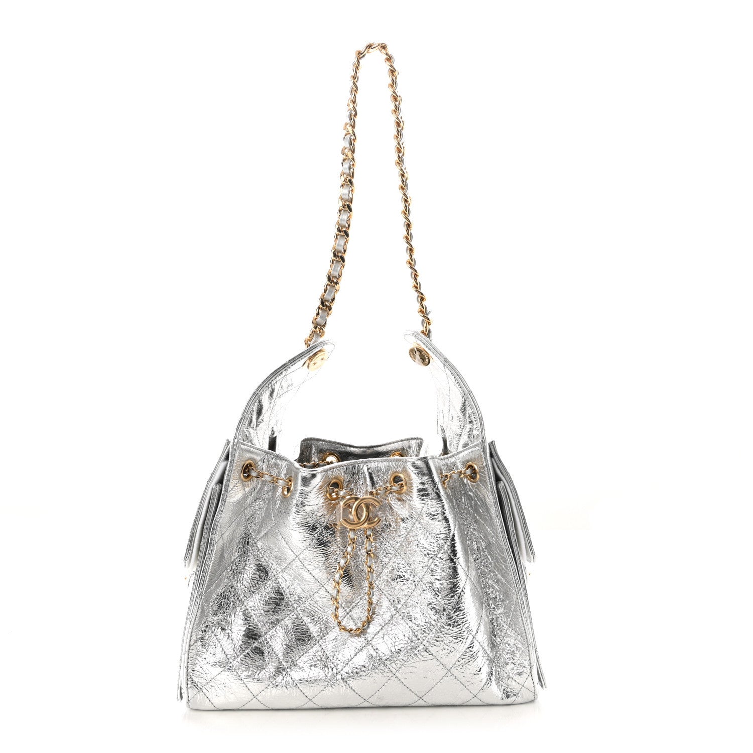 Chanel Metallic Aged Calfskin Quilted Small Chanel 25 Handbag