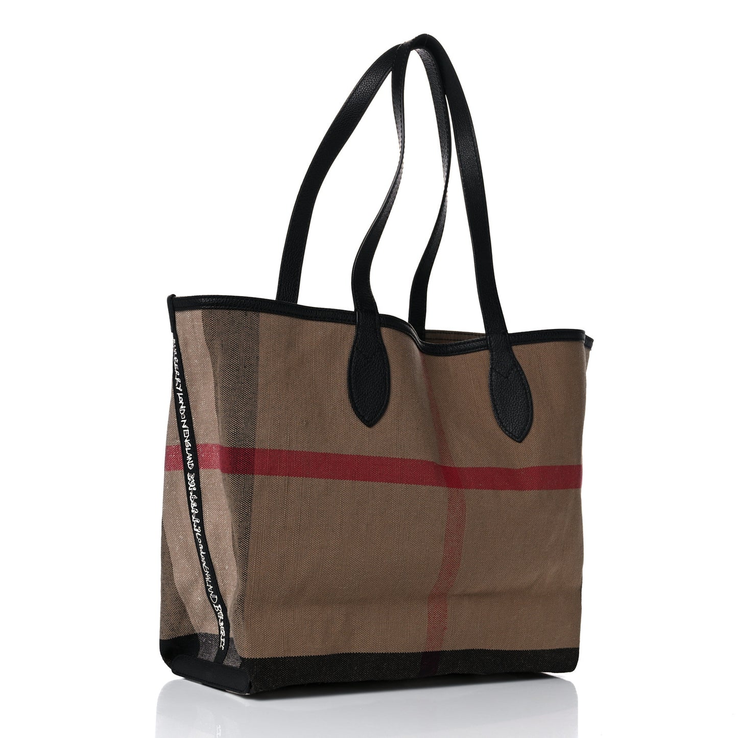 Coated Canvas Medium Reversible Doodle Tote Black
