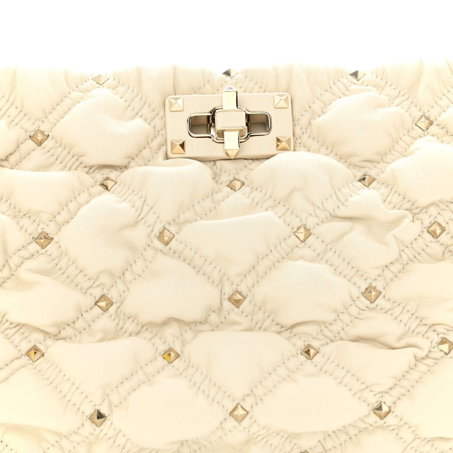 Nappa Spikeme Clutch Ivory