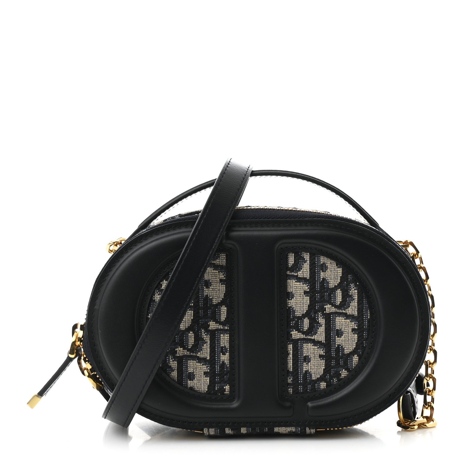 Christian Dior Oblique CD Signature Oval Crossbody Camera Bag Blue